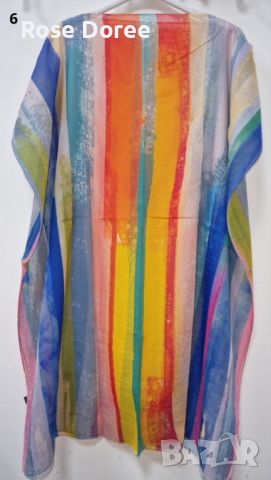Туника-рокля за плажа в модерни цветни принтове и в свободна права кройка, универсален размер, снимка 2 - Туники - 46280069