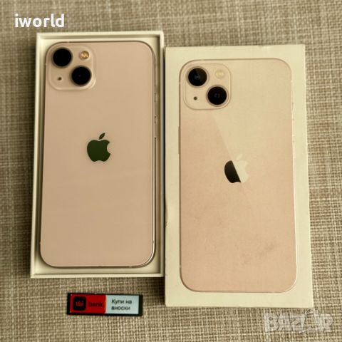 100% Батерия❗️ 256гб❗️ iphone 13 pink ❗️Лизинг от 40лв/м ❗️розов , снимка 1 - Apple iPhone - 46671849