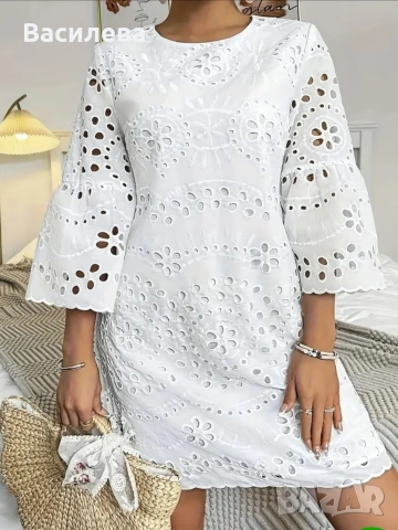 Дантелена рокля. , снимка 3 - Рокли - 53505096