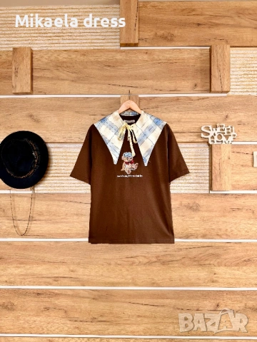 Тениска с мече в многоцветни тонове. Идеална за всекидневието и лесна за комбиниране., снимка 2 - Тениски - 53613966