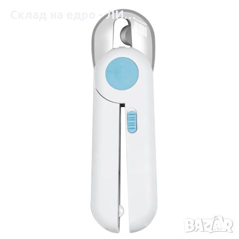Нокторезачка за домашни любимци Liberta, Предпазител за пръсти, LED предпазна светлина, Бял, 7 х 2.5
