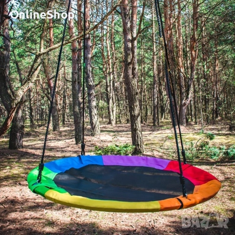 Детска люлка Costway, 100 см, многоцветна/синя, 150 кг, снимка 3 - Други - 53457065