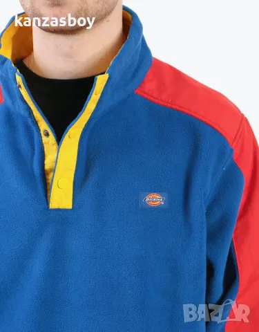 Dickies Denniston Pullover Fleece - Royal Blue - страхотен мъжки полар КАТО НОВ С, снимка 2 - Спортни дрехи, екипи - 47206695