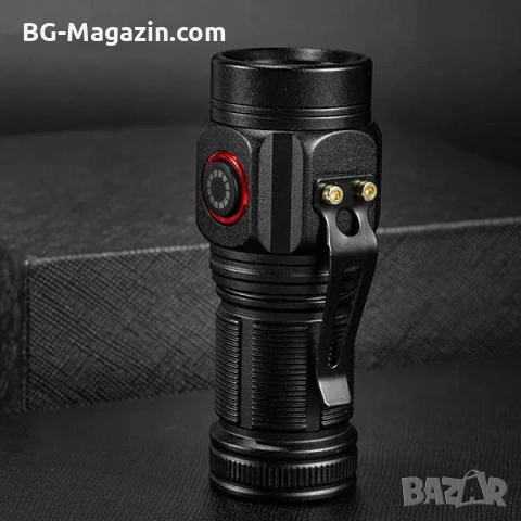 Мощен мини фенер LED акумулаторен 1500 лумена ръчен за лов риболов къмпинг палатка туризъм USB, снимка 7 - Къмпинг осветление - 53032275