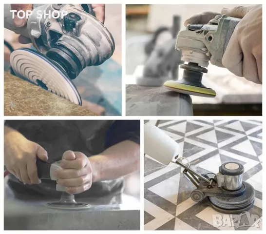 Waies 11 броя 4-инчови диамантени полиращи подложки, с основа M14, снимка 5 - Други стоки за дома - 49866368