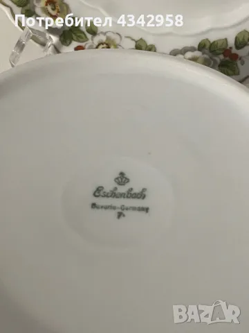 Eschenbach. Bavaria. 1950г. Кана за мляко и чиния., снимка 4 - Антикварни и старинни предмети - 49651009