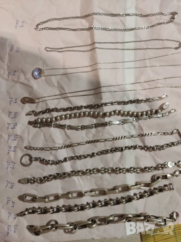 ПРОМО ЦЕНА до 25.03. Сребърни бижута-гривни, колиета, обеци 925, снимка 8 - Колиета, медальони, синджири - 53127575