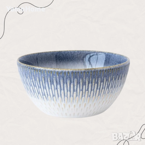 Купа за супа „Синя зора“ – 15.5 см, снимка 1