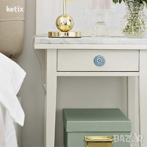 Пакет от 10 керамични дръжки, 34 мм винтидж, снимка 3 - Други - 53780273