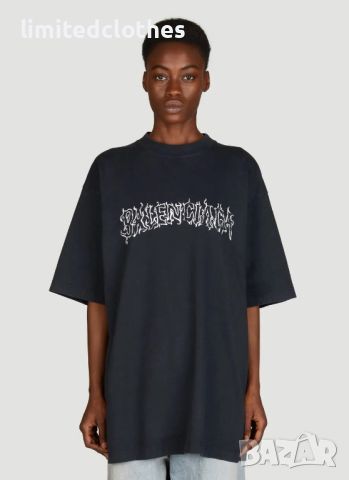 BALENCIAGA Darkwave Logo Print Oversized Мъжка / Дамска Тениска size S (M / L), снимка 5 - Тениски - 46165805