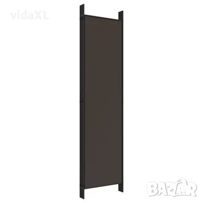 vidaXL Параван за стая, 6 панела, кафяв, 300x200 см, плат (SKU:350191), снимка 3 - Паравани - 48361352