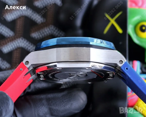 Audemars Piguet Royal Oak blue and red мъжки ръчен часовник автоматичен АП AP , снимка 5 - Мъжки - 53571340