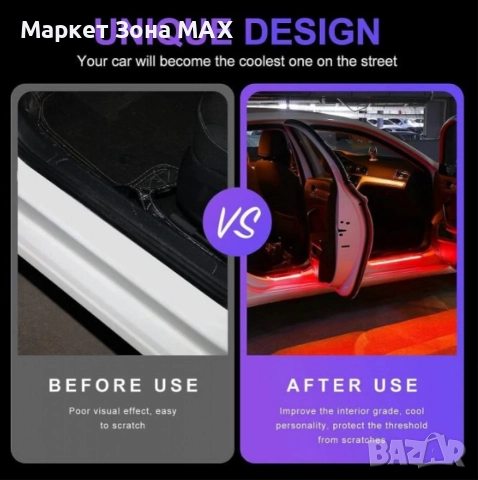 RGB Ленти протектор за праг LED - VIP- (WELCOME) - 2 броя., снимка 3 - Аксесоари и консумативи - 52863591