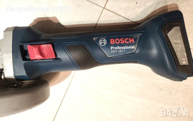 Безчетков шлайф 125мм. Bosch GWS 18V-7. 11000 борота. Само тяло, друго няма, снимка 2 - Други инструменти - 53173262