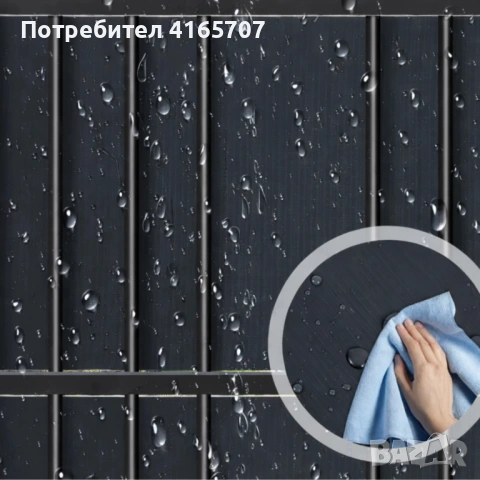 Антрацитна оградна лента 19 см x 35 м – UV устойчива и лесна за монтаж, снимка 3 - Други стоки за дома - 53966769