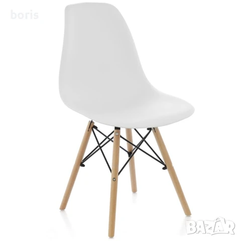 Комплект столове Dining Kring Kai – 4 броя, Бял, снимка 3 - Столове - 50910421