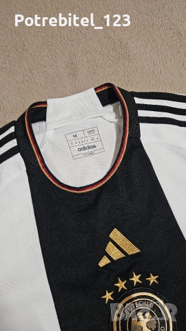 Адидас футболна тениска Германия 22 бяла, снимка 3 - Тениски - 52819031
