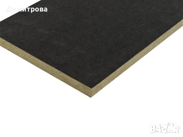 Каменна вата на плочи с черен воал