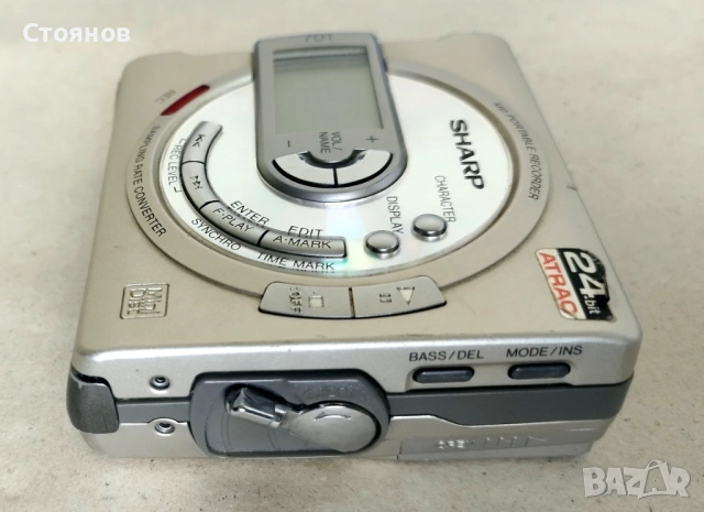 Минидиск, Minidisc Recorder "Sharp MD-MS701H" за ремонт или за части, снимка 3 - Други - 54284426
