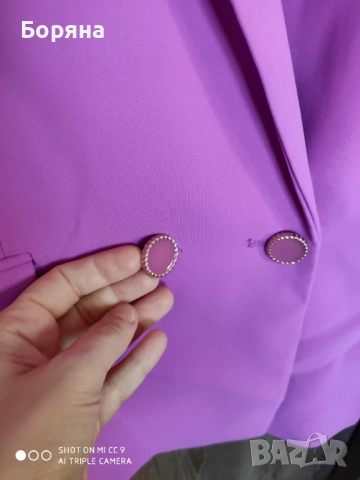 Mango нов с етикет дамски блейзър сако в разкошен цвят орхидея, снимка 9 - Сака - 52815924