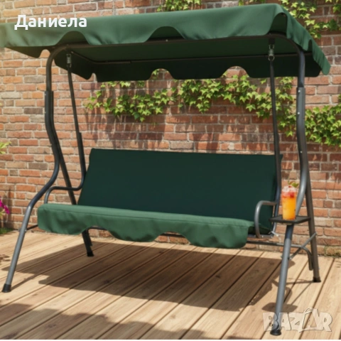 Градинска люлка с поставки за чаши - стабилност и комфорт, снимка 4 - Градински мебели, декорация  - 53882331