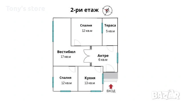 Двуетажна къща с панорама към планина Рила – с. Костенец, снимка 6 - Къщи - 53497483