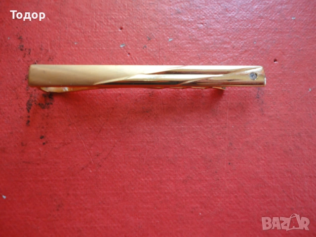 Луксозна позлатена игла щипка за вратовръзка 1, снимка 2 - Други - 53042983