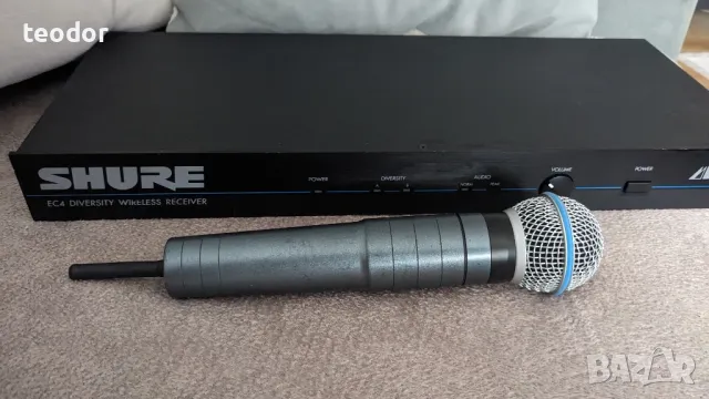 SHURE EC4 Beta58 USA-199.500Mhz, снимка 1 - Микрофони - 49525693