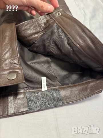 Кафяв мъжки кожен панталон от естествена кожа, снимка 10 - Панталони - 53576439