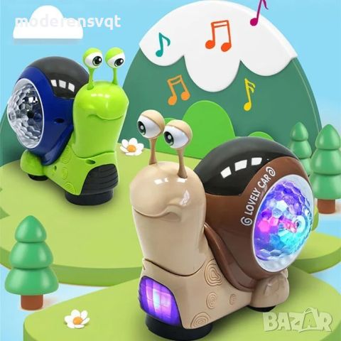 Интерактивна играчка Охлюв със звуци и светлини Gear Snail, снимка 1 - Други - 46144215