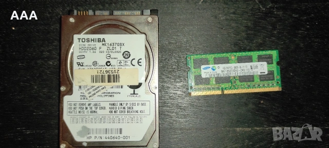 hdd 150 gb и ддр3 4гб за лаптоп