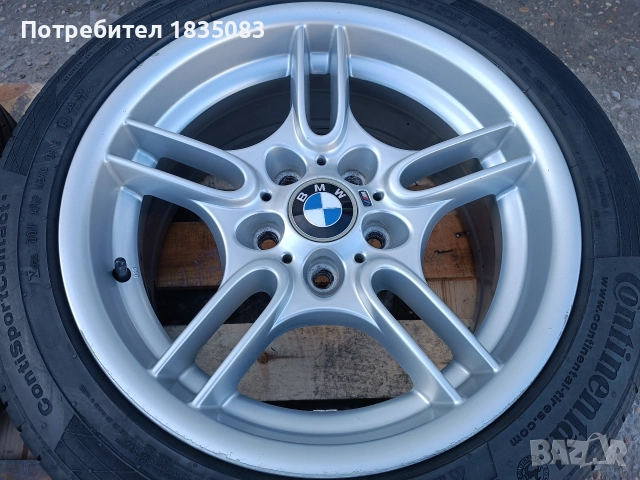 Лети джанти 17ки 5х120 BMW Syyle 66 + летни гуми 235/45/17 Continental, снимка 7 - Гуми и джанти - 52593776