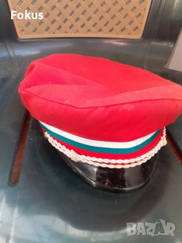 Стара студентска, ученическа фуражка, шапка етикет - Соц.