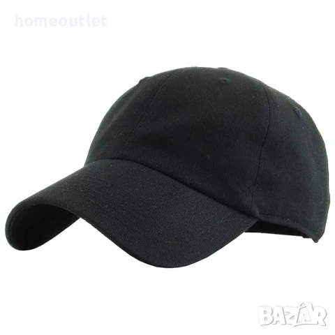 ПРОМОЦИЯ Класическа бейзболна шапка от памук в черно BASEBALL CAP X001BT35Y5