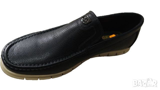 Мъжки кожени обувки без връзки, снимка 5 - Ежедневни обувки - 46362205