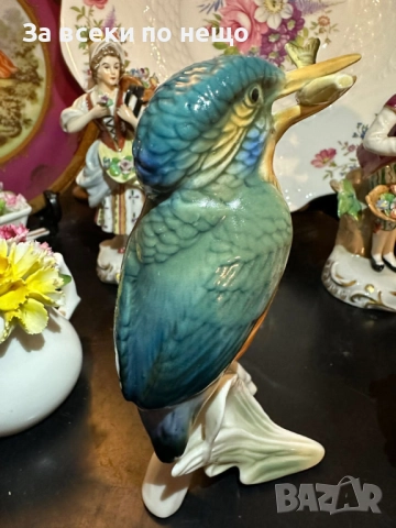 Karl Ens Germany - “Рибарчето” изключително красива птица с плячка в човката Код P1686, снимка 14 - Антикварни и старинни предмети - 52941780