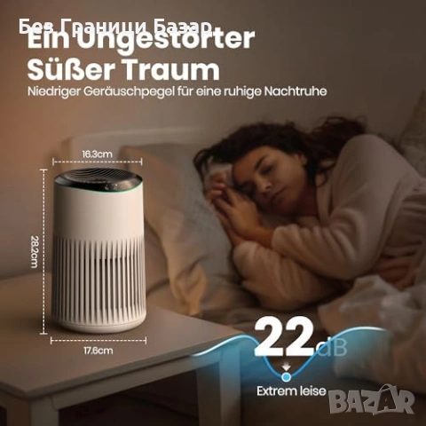 Нов Пречиствател за алергии дим полени косми от любимци HEPA филтър, снимка 3 - Други стоки за дома - 53280636