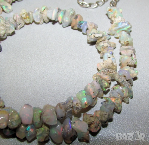 Гривни и гердани от натурален етиопски опал, подходящи за подарък, снимка 8 - Гривни - 53889497