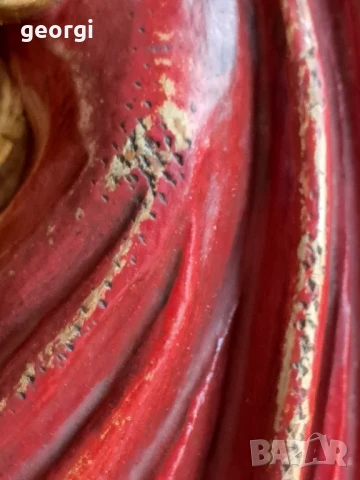 Стара статуя дърворезба Мадоната с Младенеца , снимка 11 - Антикварни и старинни предмети - 51082702