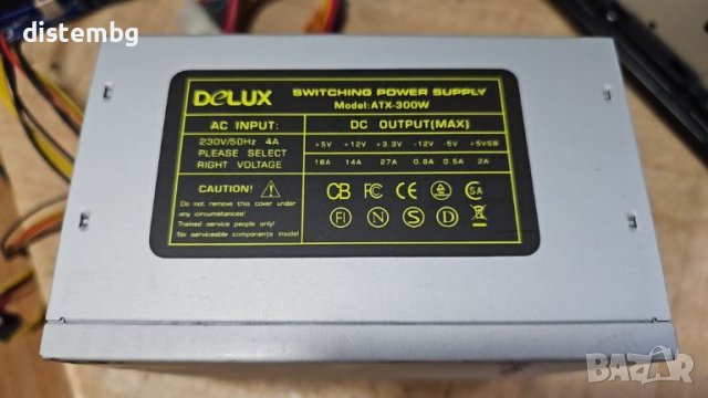 Компютърно захранване 300W Delux  ATX-300W,120mm, снимка 1 - Захранвания и кутии - 45759976