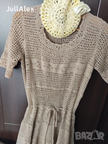 Дамска рокля на една кука- handmade, снимка 3 - Рокли - 54124454