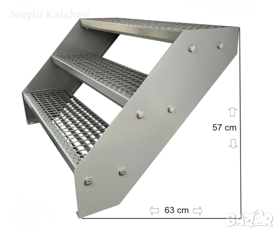 Външни метални стълби | Поцинковани | 5 размера | Готови за монтаж, снимка 3 - Други - 54130571