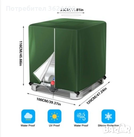 4462 калъф за IBC контейнер 1000 л, снимка 2 - Други стоки за дома - 51078414