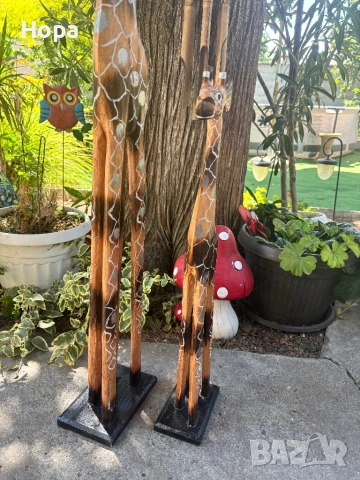 Жирафи от дърво, снимка 4 - Декорация за дома - 52659374