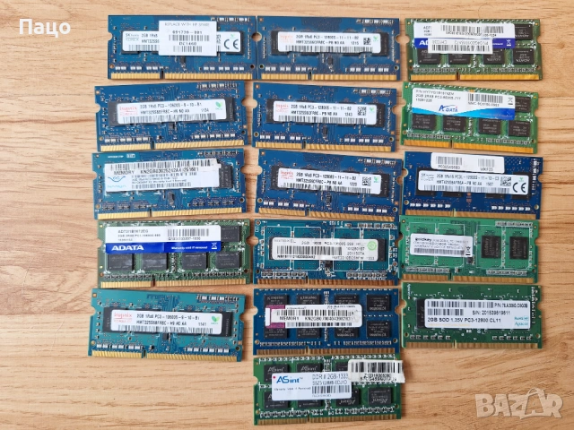RAM DDR3  2GB 16 БРОЯ/1GB 4 БРОЯ