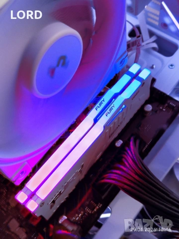 Рам памет 32GB DDR5 6000 CL30 Kingston Fury Beast RGB White 2 X 16GB - Гаранция!, снимка 4 - RAM памет - 53271833