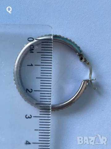 Сребърни обеци, три вида с камъчета,проба 925 (11), снимка 3 - Обеци - 50965658