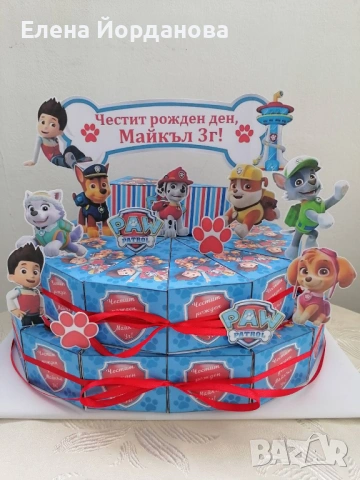 Картонена торта Пес Патрул , снимка 2 - Декорация - 53151576