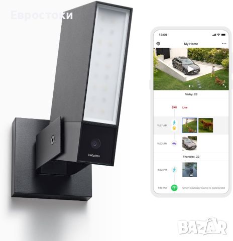 IP-камера Netatmo Presence. Умна охранителна камера Netatmo Smart Outdoor Camera Размер: 50×110х200м, снимка 3 - IP камери - 46145790