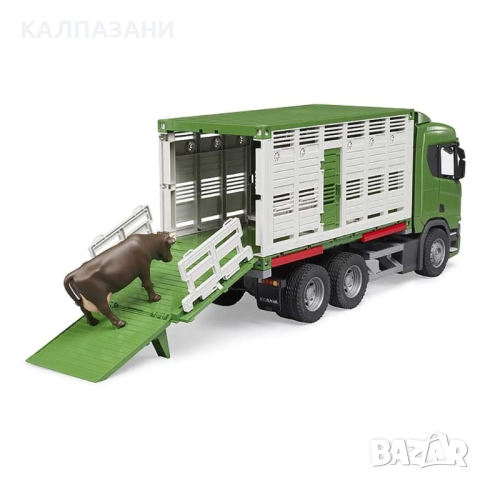 BRUDER камион Scania Super 560R За транспортиране на едър рогат добитък 03548, снимка 2 - Коли, камиони, мотори, писти - 52035607